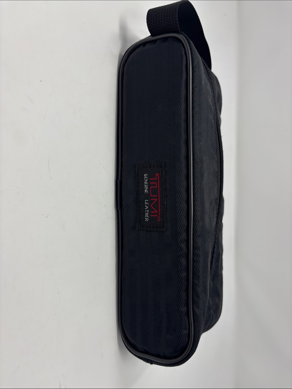 Tumi Black Leather Travel Organizer Pouch